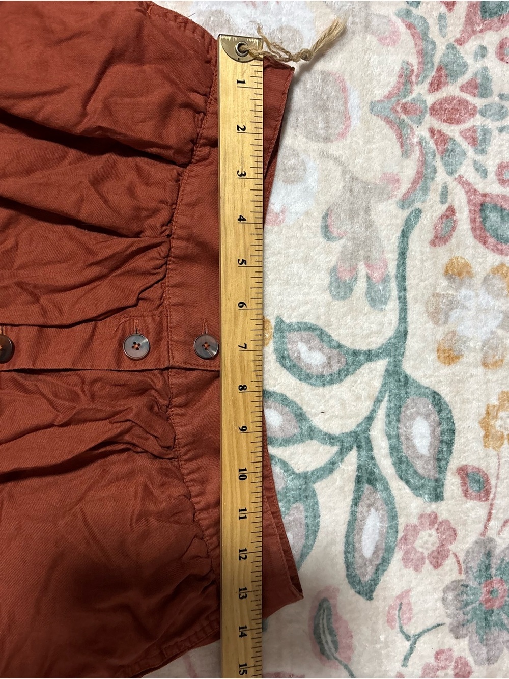 Madewell Button-Front Midi Skirt in Rust - Picture 4 of 6